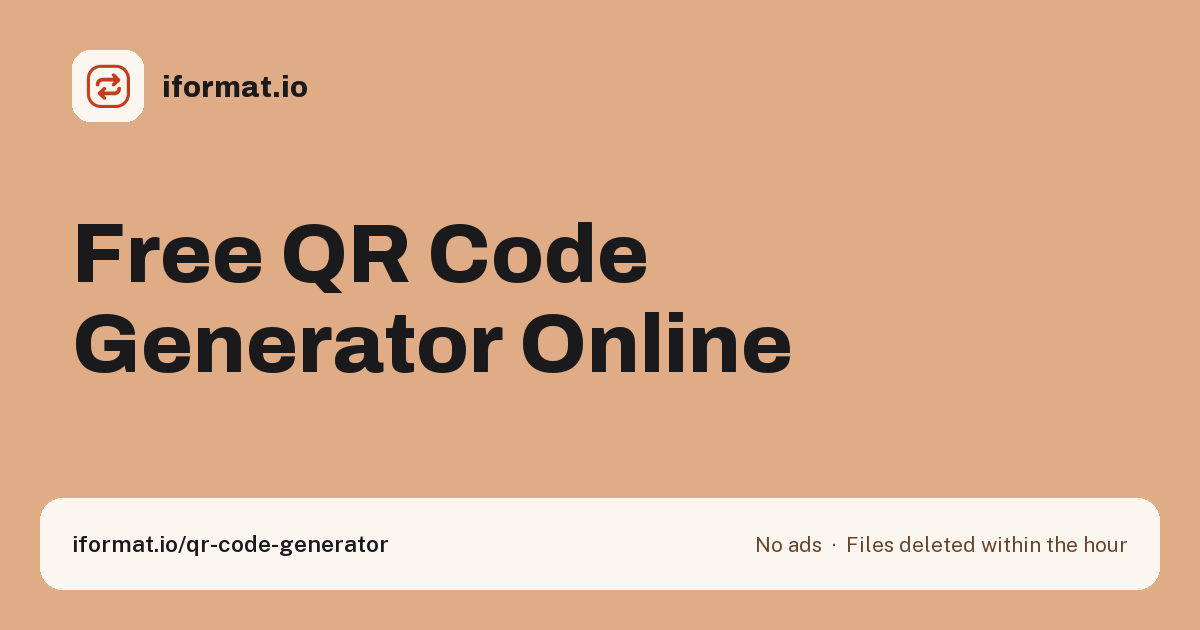 Free QR Code Generator Online | iFormat.io