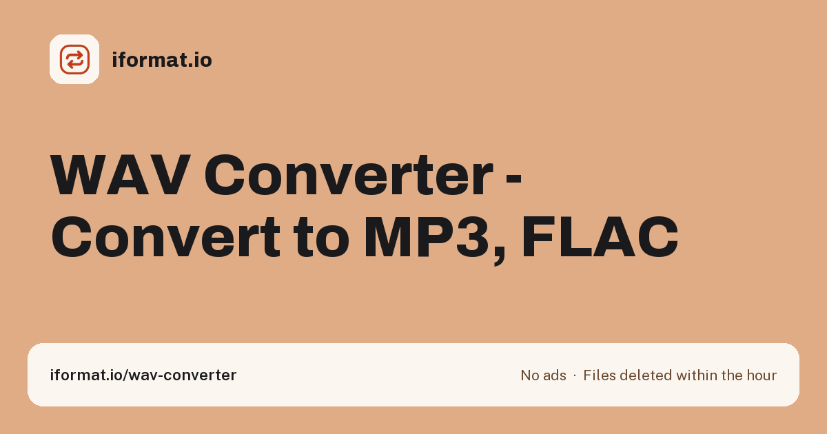 Free Online WAV Converter - Convert WAV Audio Files